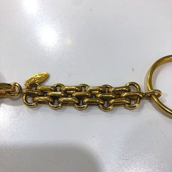 CHANEL 31 vintage RUE CAMBON Bag Charm Key Holder Gold Plated Gold